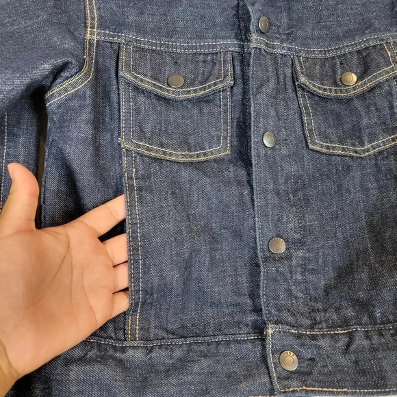 Gap Kids Denim Jacket Shearling Collar Medium - Picture 6 of 9